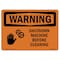 Signmission OSHA WARNING Shutdown Machine Before Cleaning 10in X 7in Rigid Plastic, 10" W, 7" H, Landscape OS-WS-P-710-L-12395 - alternate 1